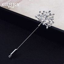 Simple leaf word brooch female high grade ins personality tide accessories suit coat pin type male corsage pin