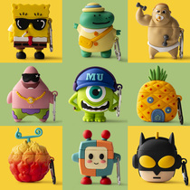 Suitable for airpods headset Apple airpods pro Protective case silicone soft shell airpods2 shell couple cartoon cute second generation ipods Shell set Tide brand a