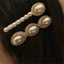 South Korea East Gate Net red explosive hairclip Baroque wind Pearl Rhinestone Super fairy side clip duckbill clip