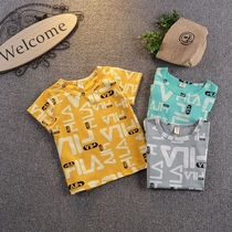 (Two pieces) childrens short sleeve boys baby Summer clothes T-shirt baby Summer cotton coat childrens clothes women