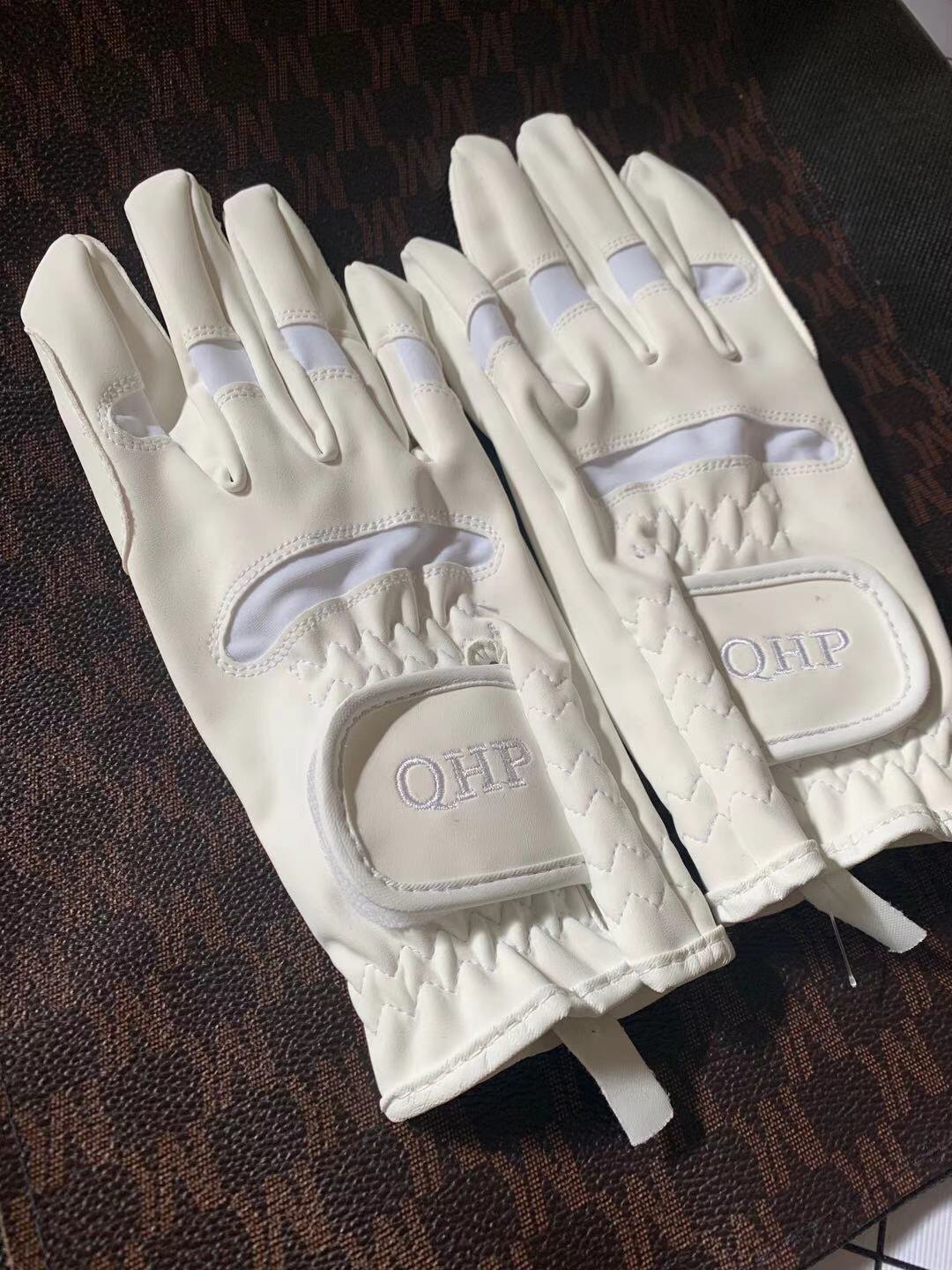 Equestrian Gloves White Racing Gloves Children Adult Riding Gloves Anti Slip Elastic Gloves Equestrian Supplies Gear-Taobao