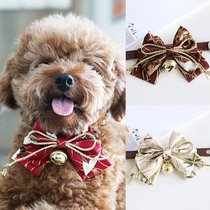 Six cats original retro bow tie Pet butterfly bow tie jewelry Adjustable collar Bell cat Cat dog