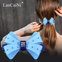 Hairclip cross clip head jewelry Austrian rhinestone hair accessories Korean adult ladies top clip bow hairpin spring clip