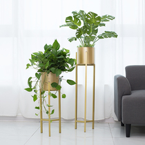 Nordic gold iron shelf living room floor - floor - type balcony indoor mesh red luxury green green metal flower frame