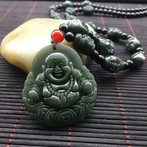 Natural Hetian Jade Jade Laughing Buddha pendant Maitreya Buddha Jade pendant Jade Buddha male jade Eighteen Arhat Jade necklace