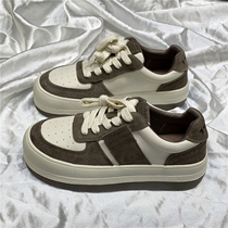 Tide leather plate shoes in the spring of 2023 new pine fat fat shoes big head shoes