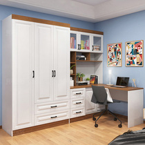 Corner bookcase computer desk childrens desk one-piece combination with wardrobe bookshelf learning table integrated locker table