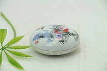 (Philosophy and Holy Fasting) Wenfang Four Treasure Flowers Fragrant Ceramic Printed Clay Box Green Fields Stone Seal Engraving Practice Zhang Zhang