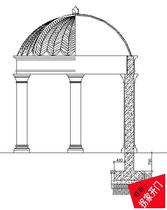 Dome pavilion construction large sample cad drawing garden landscape node detailed cad drawing