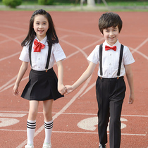 Boys and girls with pants set kindergarten 61 childrens performance uniforms primary school chorus show costumes summer