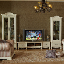 European TV cabinet solid wood bedroom TV Cabinet white living room short cabinet idyllic storage wine cabinet antique storage floor cabinet