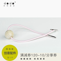 DIY wooden beads elastic rope creative wall rope hole board decoration accessories colorful elastic rope