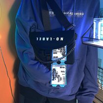 NOLABEL winning lottery retro fun label messenger bag dark design chain bag national tide men and women