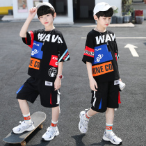 Boy Cool Shuai Summer Clothing Suit Big Boy Dress 13 Year Old Bully Street Student Boy Short Sleeve Summer Sports Clothes