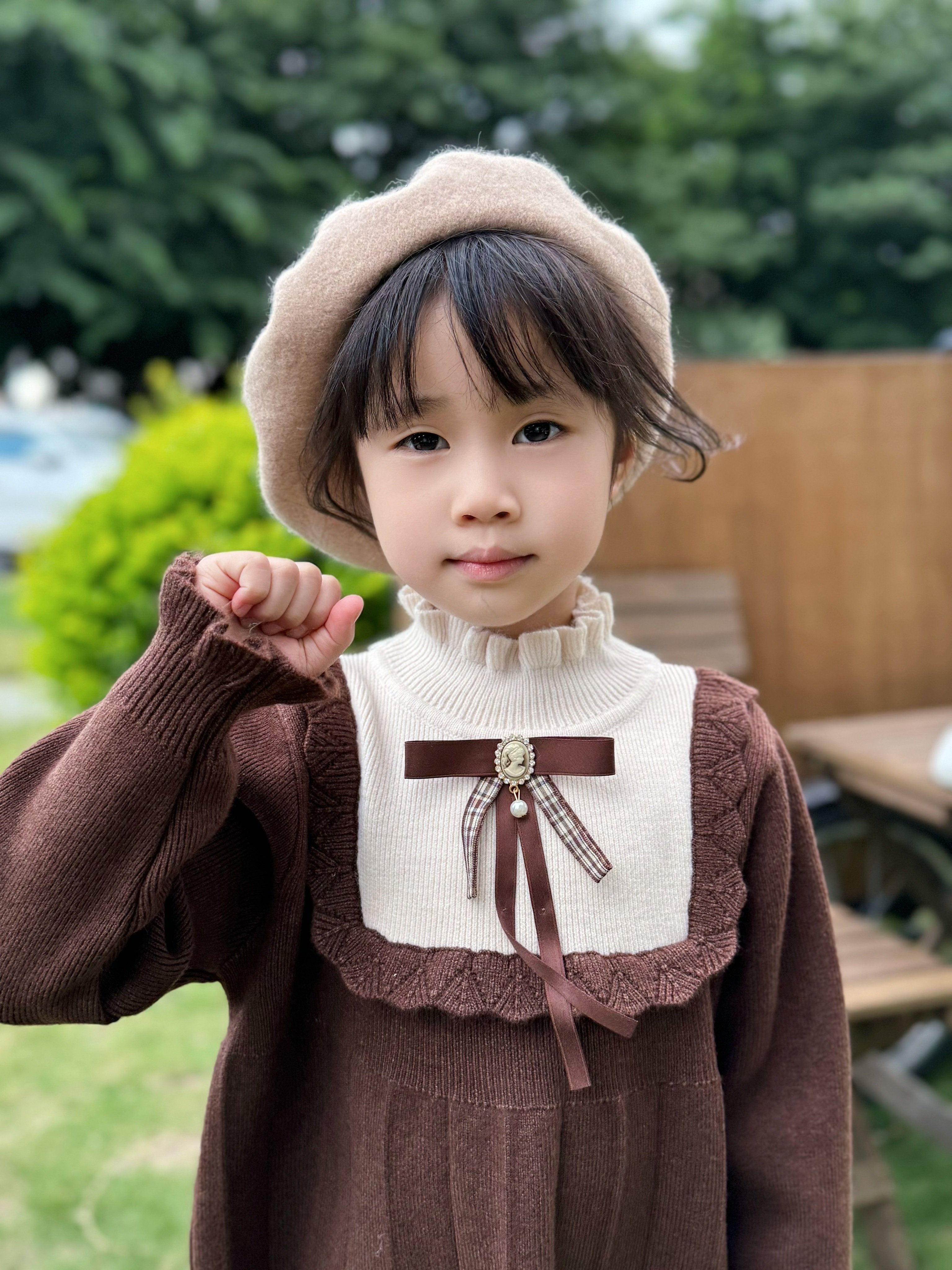 Customer photo for Wool · Milk Tea, Small (50-54cm)