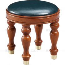 American small group round stool short stool brief about new product changing shoes stool living-room tea table solid wood stool calf leather stool child short bench