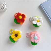Plush flowers apply AirPods1 2 generation headphones sleeve Pro Apple wireless Bluetooth protection shell anti-fall