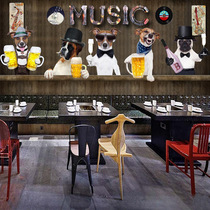 Wallpaper fashion pet shop theme restaurant bar cute pet personality murals cartoon dog wallpaper personality children