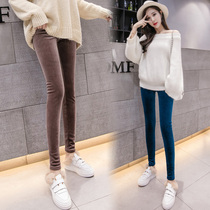 2020 autumn and winter new double-sided velvet leggings women wear Korean version thickened high waist thin slim small feet magic pants