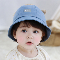 Baby hat autumn 0-3 months sunshade sunscreen men and women baby cute fisherman hat Autumn and winter childrens pot hat tide