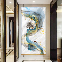 Modern art Abstract painting Entrance decorative painting Light luxury atmosphere Lucky Feng Shui Aisle home vertical mural Elk