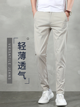 Spring and autumn casual pants mens high-end 2021 new business Joker trousers straight slim slim new pants men