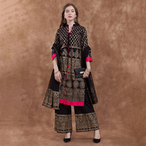 Indian dress women dress with three sets next to the national style Exotic Retro Printed Pure Cotton Spring Summer