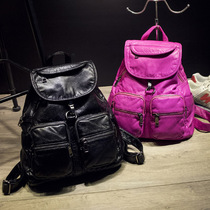 European Station Tide Card 2022 New Double Shoulder Bag Womens Leather Fashion Antitheft Dual-use Backpack Travel Bag Tide