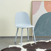 Nordic Light Luxury Backrest Dining Chair Home Simple Desk Chair Cushion Leisure Chair Plastic Conference Chair Computer Makeup Stool