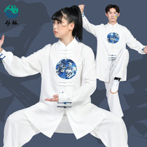 Cotton linen Taiji clothing female male martial arts performance clothing competition clothing Taijiquan practice clothing 2021 New Elegant Spring and autumn