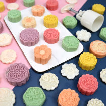 Mooncake mold Hand-pressed full set of household cartoon new ice skin embossed Mung bean pastry large non-stick mold
