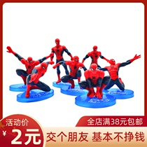 Superman Spider-Man Iron Man America Captain Revenge League Net Birthday Cake Decoration Accessories