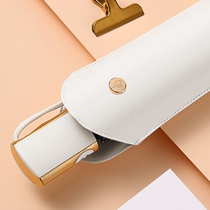 Japan CK sun umbrella Womens flat handle automatic barometer dual-use folding sunscreen UV ultra-lightweight portable parasol