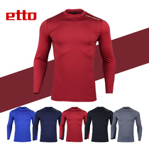 etto Yingtu training suit Football suit long sleeve sports men long sleeve round neck running clothes fitness shirt