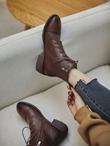 Martin boots British style 2021 Winter new leather thick with explosive short boots Joker retro spring and autumn single boots children