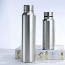 Single layer stainless steel beer bottle outdoor sports water bottle 1L large capacity Insured cup logo