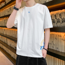 (Support domestic) T-shirt mens short sleeve summer New Tide brand trend round neck cotton half sleeve ins loose clothes