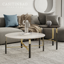 Designer modern light luxury tea table round small apartment simple style tea table Nordic ins Net red living room furniture