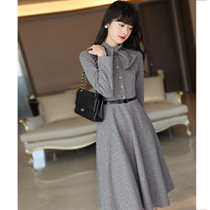 JOLIMENT thousand bird grid wool woolen dress women 2020 autumn and winter New temperament slim skirt thin