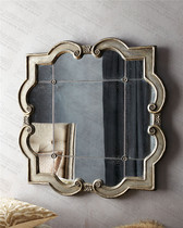 European-style mirror Waterproof bathroom mirror Bathroom mirror Decorative mirror Bathroom mirror Dressing mirror Hotel barber shop Wall-mounted mirror