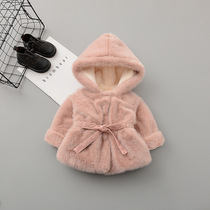 Girl Coat Autumn Winter 2022 New 1 Baby Ocean Fashion 3 Han version Baby Cavelvet Princess Mao sweater