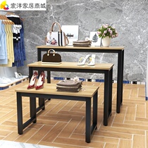 Personality flower shop Womens bag display table clothing store simple single-layer shoe rack Zhongdao high and low shelf display rack