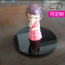Black acrylic circle organic glass plate 65mm thickness 6mm can be customized in any size