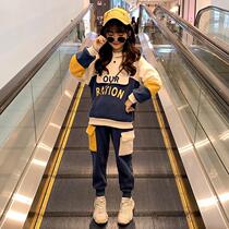 Girl autumn suit childrens foreign style Net red 2020 new Korean fashion sports girl two-piece big childrens clothing