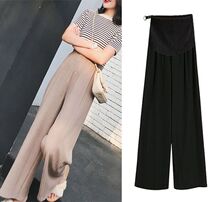 Add Fat overweight Summer thin Fat MM Pregnant Woman Hit Bottom 90% Pants Outside Wearing Toabdominal Loose Broadlegged Pants 200 Catty