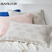Sanli Gauze pillow towel Pure Cotton high-grade European adult student summer cotton double couple pillow towel a pair of packs