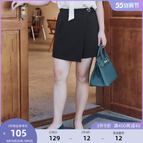 MsShe Big Code Womens Dress 2022 New Spring Dress Fat Mm Stylish Good Hitch Snap Irregular Splicing Short Dress Pants