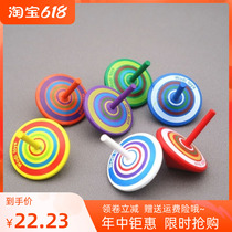 Primary school student fingertip manual screw-turning toy Child luminous two-in-one nostalgic hand swivel spinning top big all