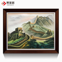 World Home Oil Painting Green Wanli Great Wall Guangdong Boss Recommended Living Room Office to hang a Chinese production