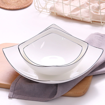 Plate dish household square plate Nordic Hotel plate creative personality fruit plate soup plate fried dish dish